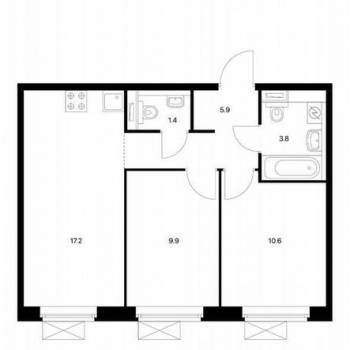 Продается 2-х комнатная квартира, 49 м²