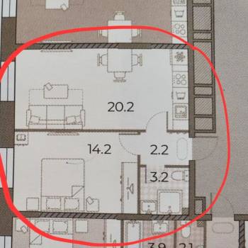 Продается 2-х комнатная квартира, 39,8 м²