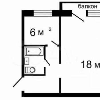 Продается 1-комнатная квартира, 31 м²