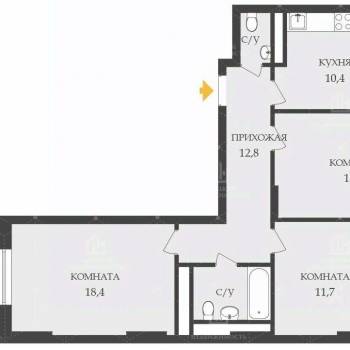 Сдается Многокомнатная квартира, 75 м²