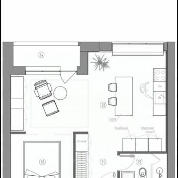 Продается 1-комнатная квартира, 42 м²