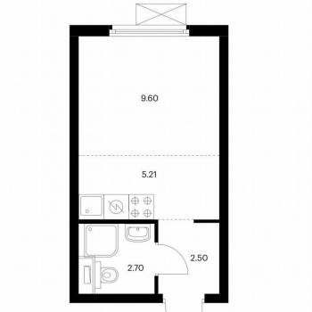 Продается 1-комнатная квартира, 19,2 м²