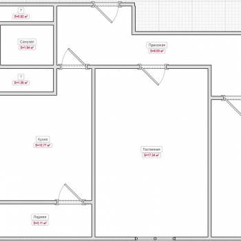 Сдается 2-х комнатная квартира, 59 м²
