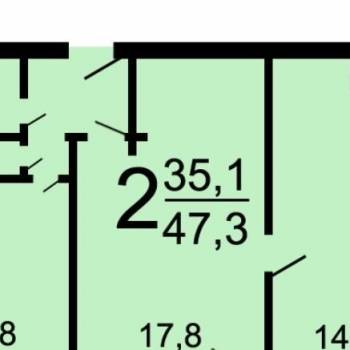 Продается 2-х комнатная квартира, 47,5 м²
