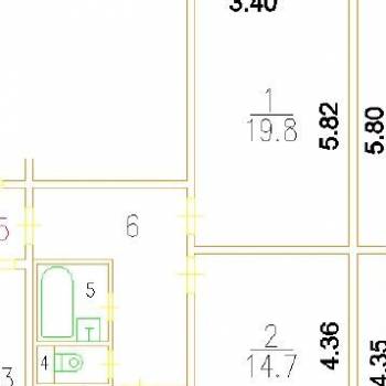 Сдается 2-х комнатная квартира, 60 м²