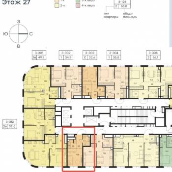Продается 1-комнатная квартира, 21,9 м²