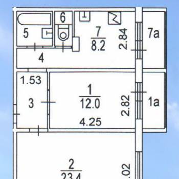 Сдается 2-х комнатная квартира, 58 м²