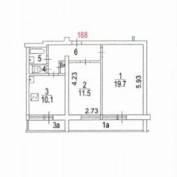 Продается 2-х комнатная квартира, 52,2 м²