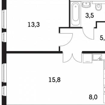 Сдается 1-комнатная квартира, 41 м²