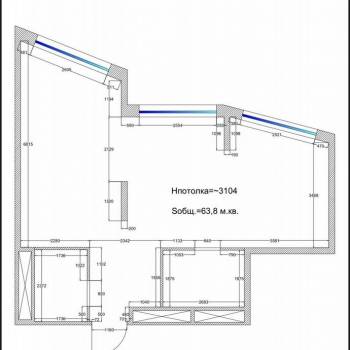 Продается 2-х комнатная квартира, 63,8 м²