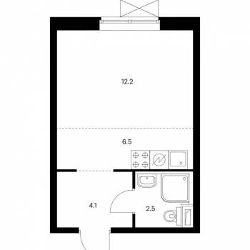 Сдается 1-комнатная квартира, 25,5 м²