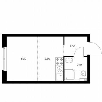 Продается 1-комнатная квартира, 20,7 м²