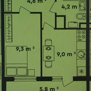 Продается 1-комнатная квартира, 28,9 м²
