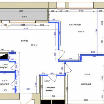Продается 2-х комнатная квартира, 61,4 м²
