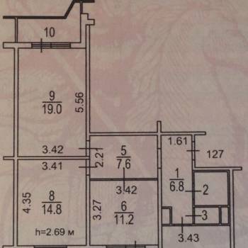 Продается 3-х комнатная квартира, 76,2 м²