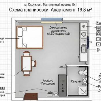 Сдается 1-комнатная квартира, 16,8 м²