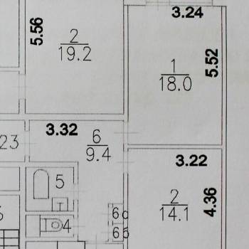 Продается 2-х комнатная квартира, 56,6 м²