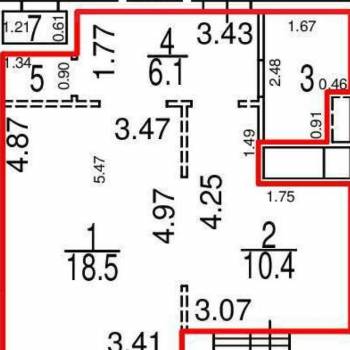 Продается 1-комнатная квартира, 39,9 м²