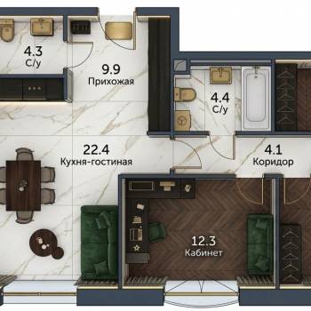 Продается Многокомнатная квартира, 84 м²