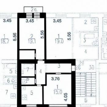Продается 2-х комнатная квартира, 54,8 м²