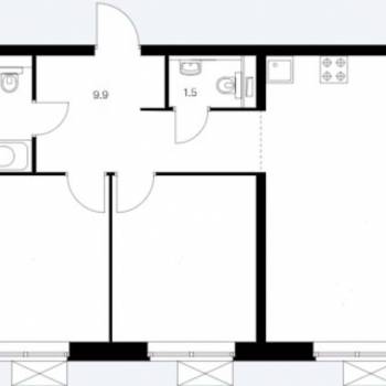 Сдается Многокомнатная квартира, 61,4 м²