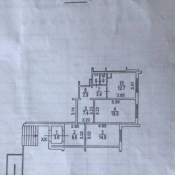 Продается 3-х комнатная квартира, 74 м²