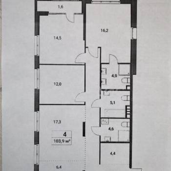 Продается Многокомнатная квартира, 104,1 м²