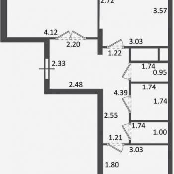 Продается 2-х комнатная квартира, 61,7 м²