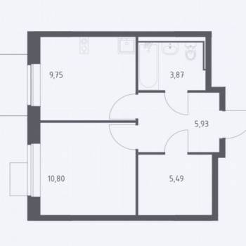Продается 1-комнатная квартира, 35,9 м²