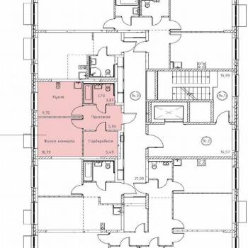 Продается 1-комнатная квартира, 35,9 м²