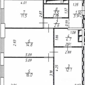 Продается 3-х комнатная квартира, 69,1 м²