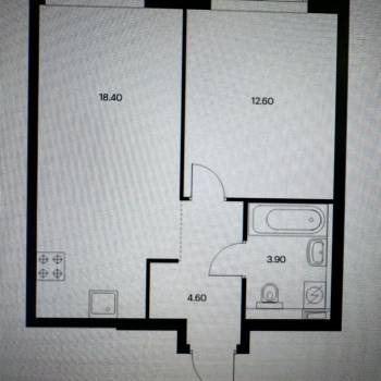 Сдается 1-комнатная квартира, 39,5 м²