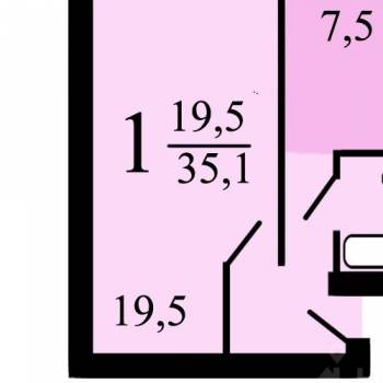 Сдается 1-комнатная квартира, 35,2 м²