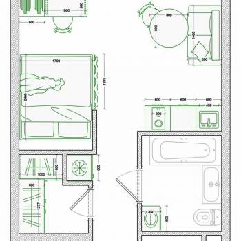 Продается 1-комнатная квартира, 27 м²