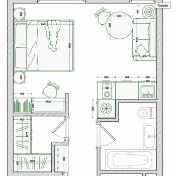 Продается 1-комнатная квартира, 27 м²