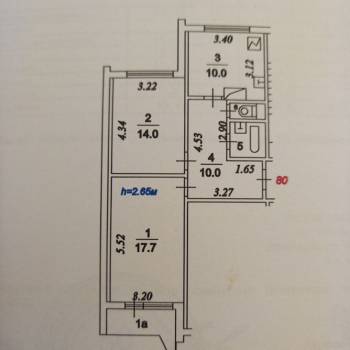 Продается 2-х комнатная квартира, 56 м²