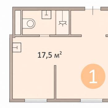 Продается 1-комнатная квартира, 17,5 м²