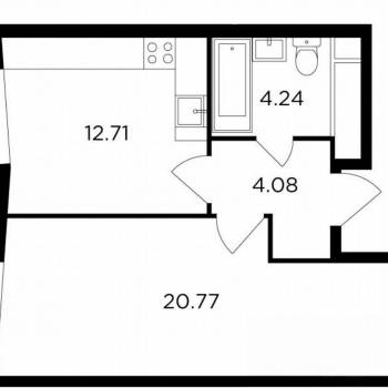 Продается 1-комнатная квартира, 41,8 м²