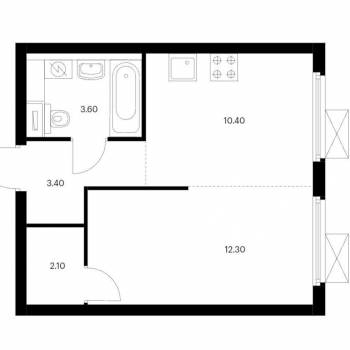 Сдается 1-комнатная квартира, 32 м²