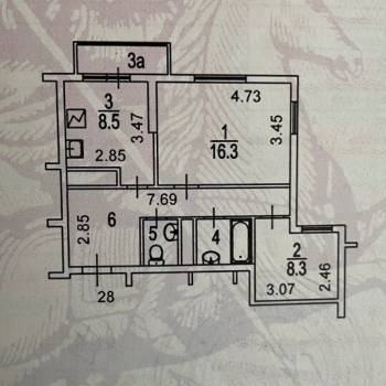 Сдается 2-х комнатная квартира, 50 м²
