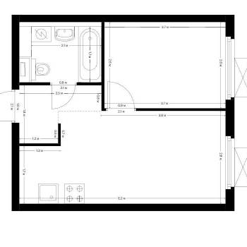 Сдается 1-комнатная квартира, 32 м²