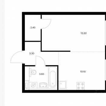 Сдается 1-комнатная квартира, 32,7 м²