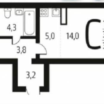 Сдается 1-комнатная квартира, 32 м²