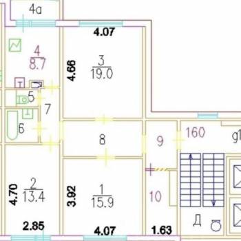 Продается 3-х комнатная квартира, 80,2 м²