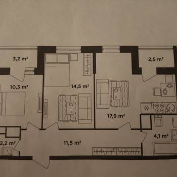 Продается 2-х комнатная квартира, 60,4 м²