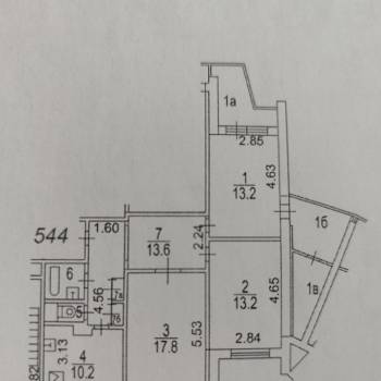 Продается 3-х комнатная квартира, 73,2 м²