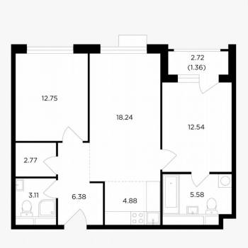 Сдается 2-х комнатная квартира, 67 м²