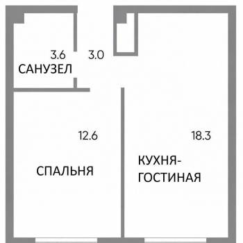 Сдается 1-комнатная квартира, 37,4 м²