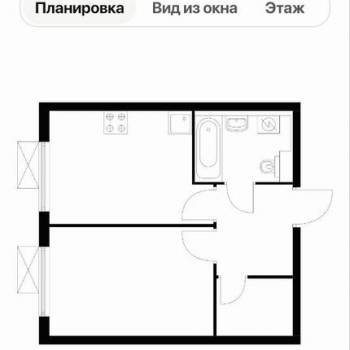 Сдается 1-комнатная квартира, 32,8 м²