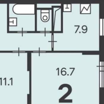 Продается 2-х комнатная квартира, 48,1 м²
